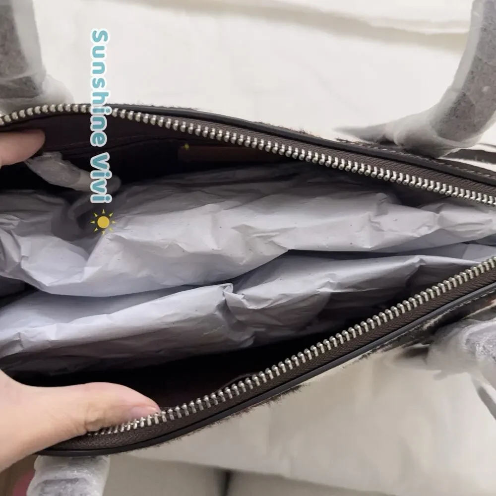 NWT Coach Asher Shoulder Bag With Cow Print CCC85 Cow Printed Haircalf Cow Multi - Picture 5 of 10